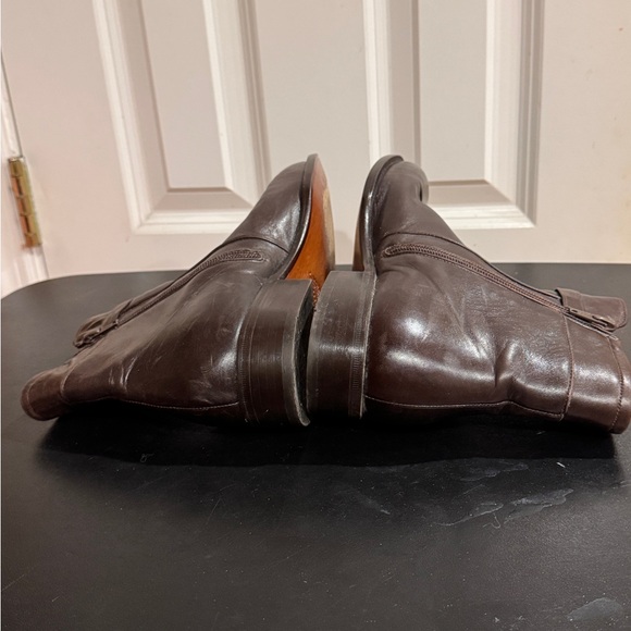 Bally Brown Leather Ankle Rudy Boots with Golden Buckle size 8.5 main image 13